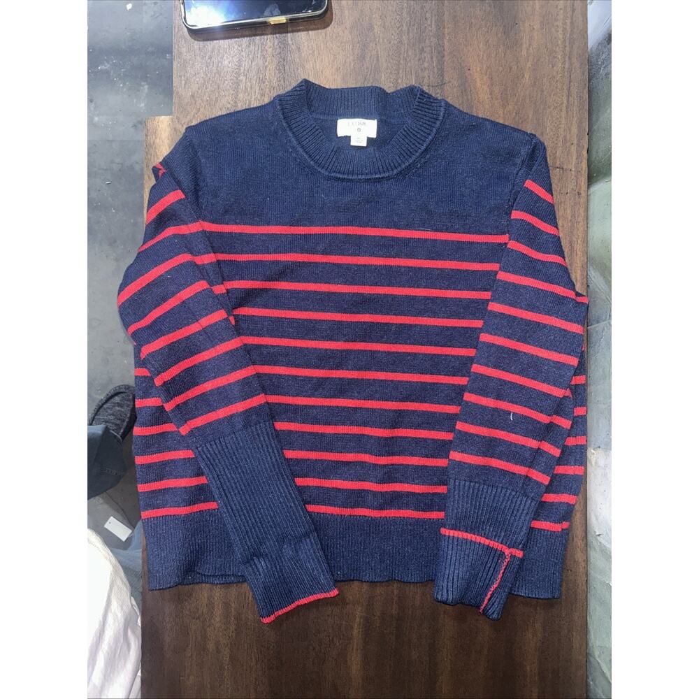 La Ligne X Target Blue Red Stripped Heavy Womens Crewneck Sweater Size XL
